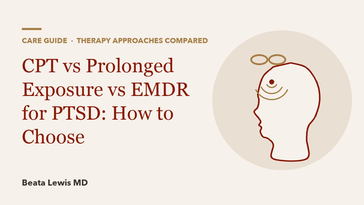 CPT vs Prolonged Exposure vs EMDR for PTSD: How to Choose