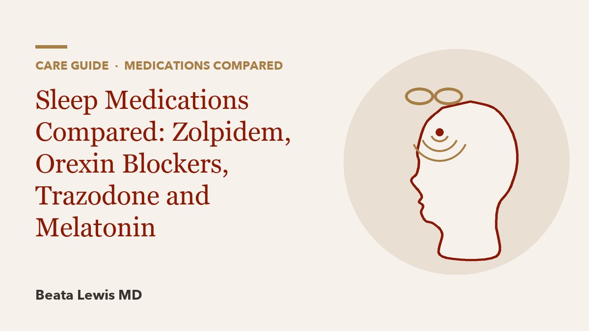 Sleep Medications Compared: Zolpidem, Orexin Blockers, Trazodone and Melatonin